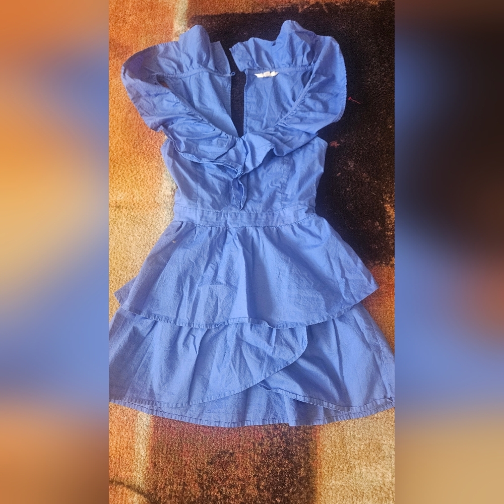 Steve Madden Royal Blue Tiered Mini Dress